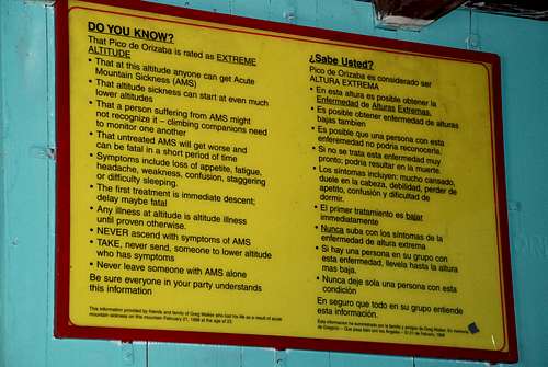 Rules, inside the hut