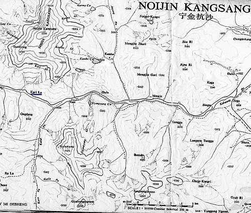 Map of Kaluxung and Noijin Kangsang