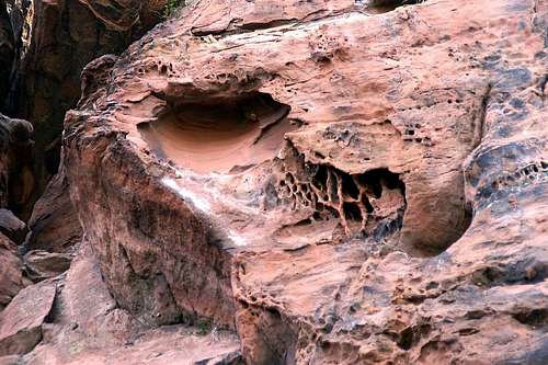 Sandstone rock structures