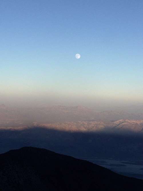 Full Moon Rising over Death Valley