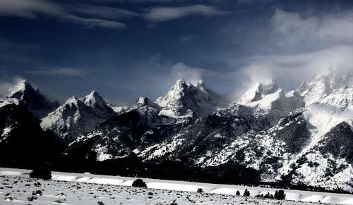 Tetons in Black and White
