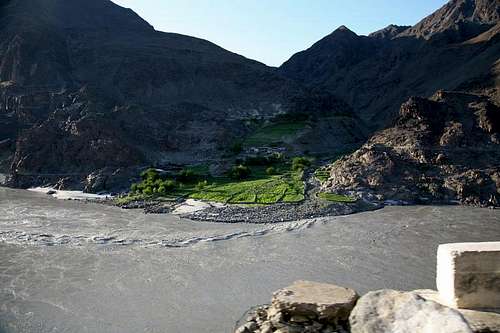 A Village along River Indus, North Pakistan