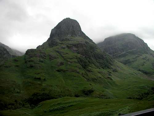 Scottish mountain viewed from the road