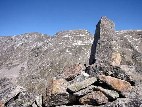 The summit cairn of Cooper...
