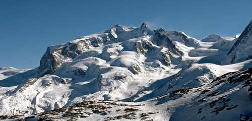 The Monte Rosa group in winter