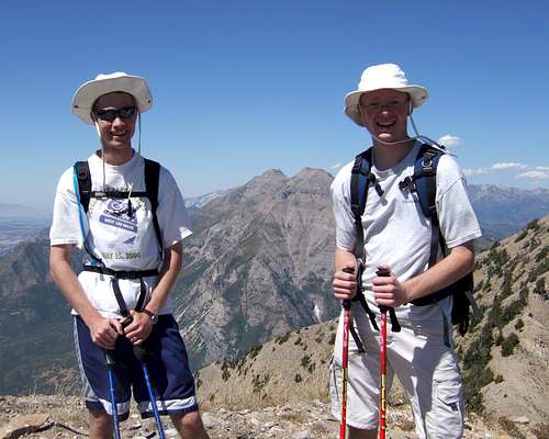 Hyrum and me at the summit of Cascade Mountain