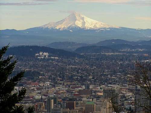 Mt. Hood over Portland from...