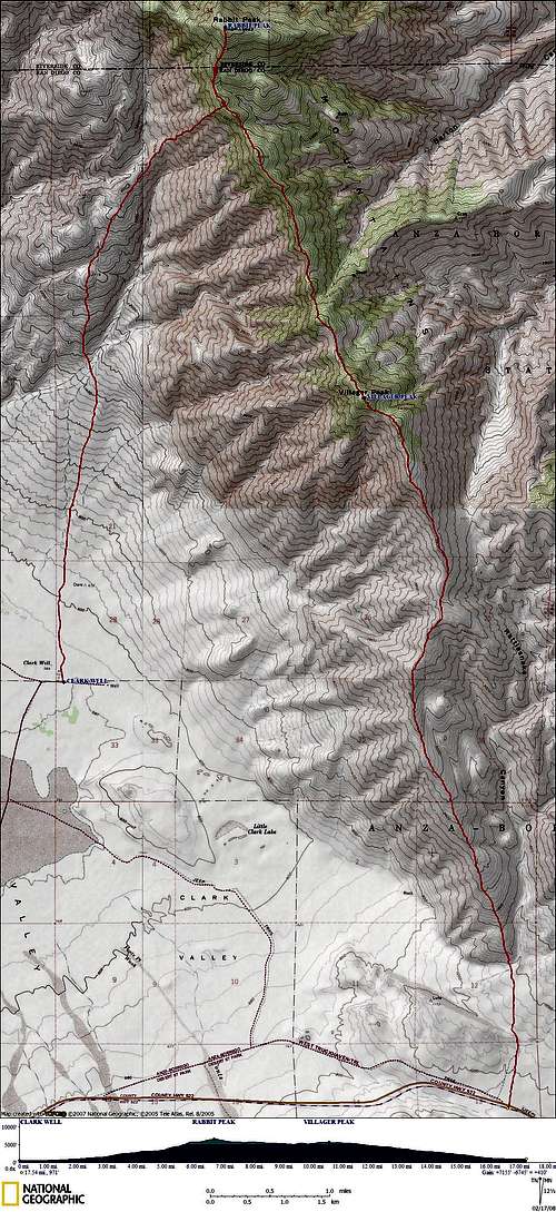 Rabbit and Villager Route Topo Map