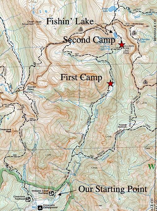 Williams Creek Trail Map