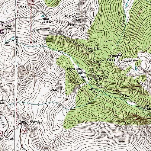 Topo Map of Marmot Point