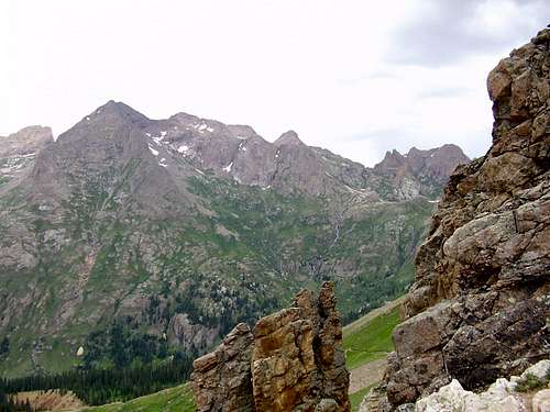 Chicago Basin area from Columbine Pass-Weminuche Wilderness,Colorado