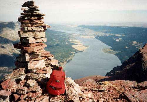 St Mary Lake from false summit of Red Eagle Mtn