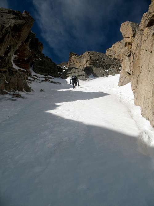 Couloir on Little Pawnee's North Face
