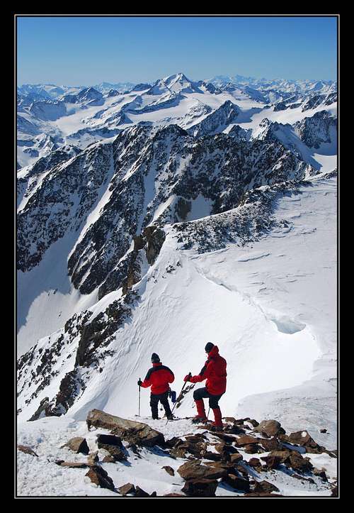 Descent from Wildspitze summit