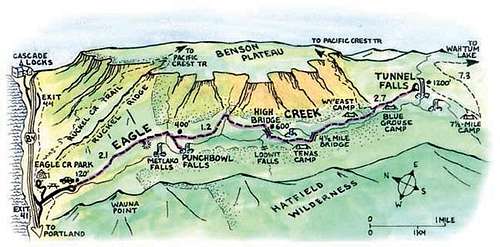Eagle Creek Cartoon Map