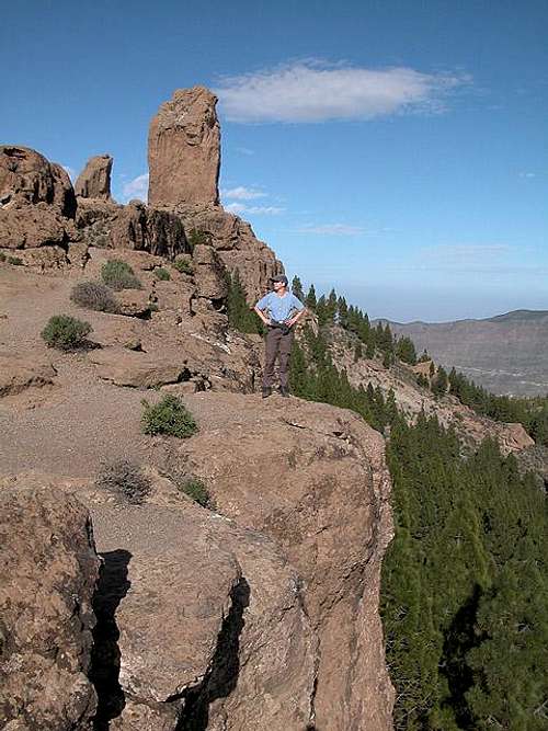 Roque Nublo (1803m) from the...