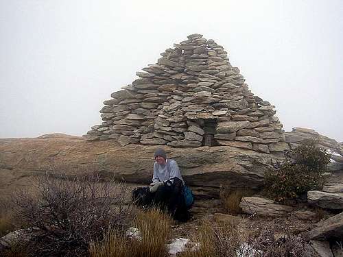 The summit cairn of Rincon Peak
