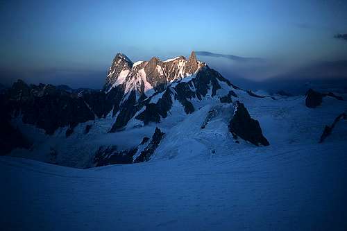 from Cosmiques hut - at sunset