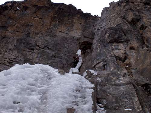 Ice climbing on the Ames Ice Hose