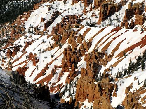 Snow on Red Rock, Cedar Breaks National Monument