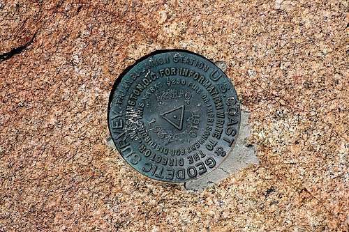 Burro Peak triangulation marker