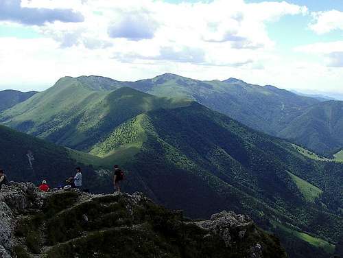 Mala Fatra ridge from Velky Rosutec
