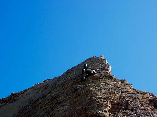 Will leading the 5.6 arete Point Dume