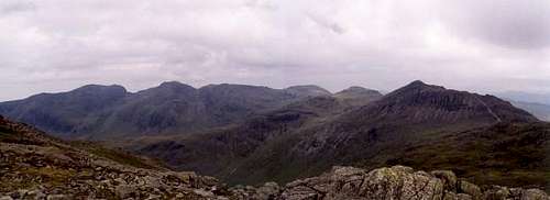 A view west to the Scafell...