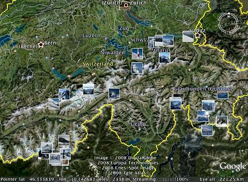 Swiss Alps Map