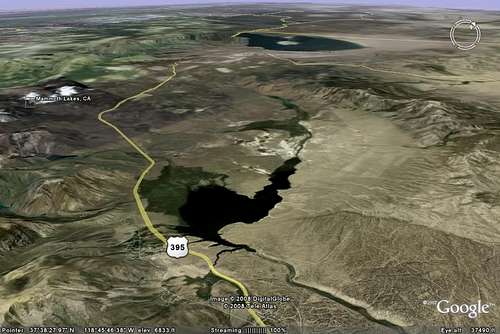 Long Valley Caldera - Google Earth Rendition