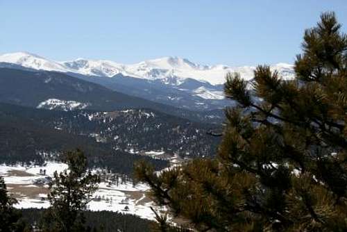 View of Mount Evans from Evergreen Mountain Summit