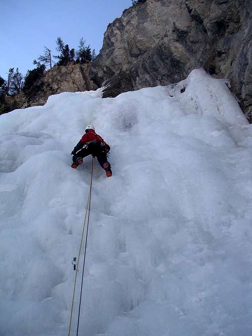 Me ice climbing in Ceillac