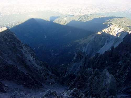 Shadow of LaMalinche from the...