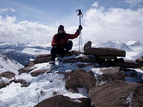 Mike Berry at the summit