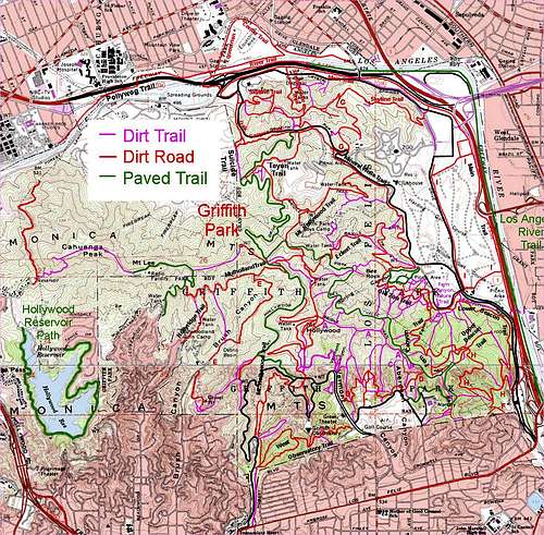 Griffith Park Map