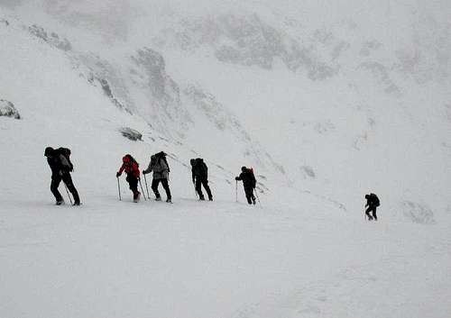 Our group approaching Mnich