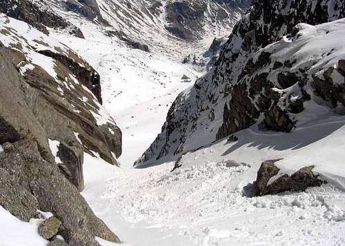 This is the couloir watched from the top.