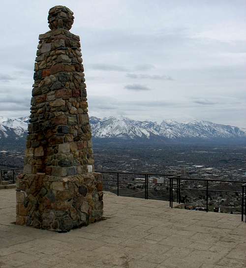 Ensign Peak Monument in Spring