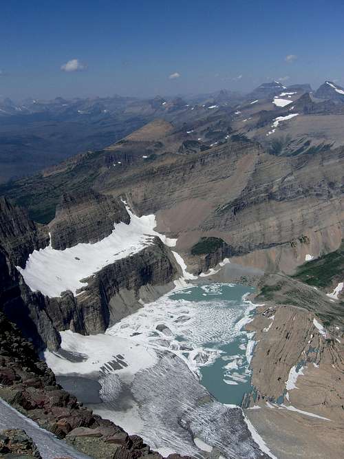 Grinnell Glacier & Upper Grinnel Lake from Mount Gould