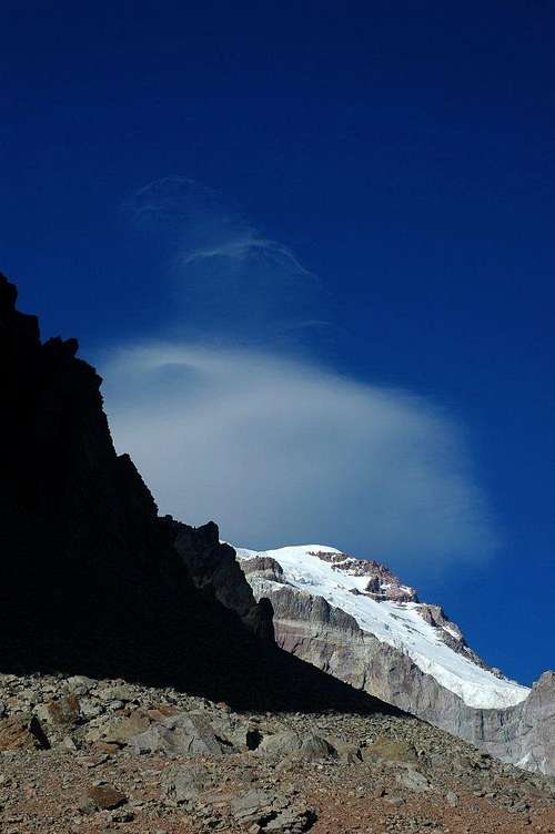Lenticular cloud above Aconcagua