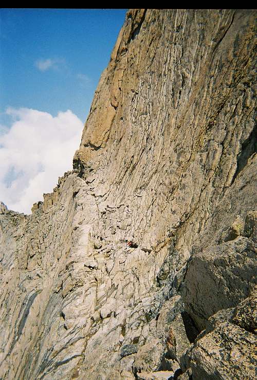 Longs Peak-Looking back across the Narrows to the West