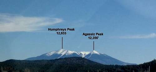 Humphreys and Agassiz Peaks...