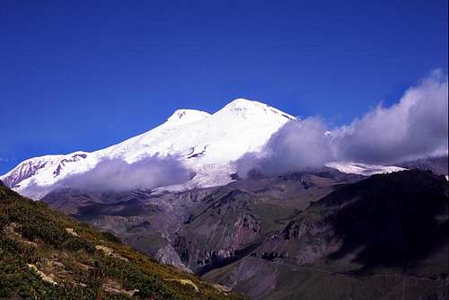 Elbrus covered by clouds