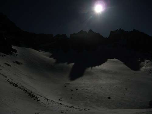 Full Moon over Palisades Glacier