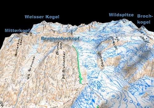 Wildspitze and Taschach...