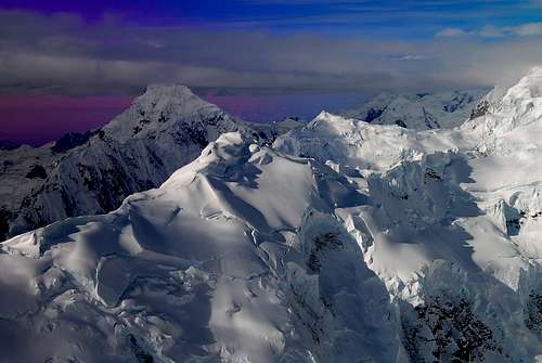 MOUNT FORAKER (17,400') IN EXCEPTIONAL LIGHTING-ALASKA RANGE