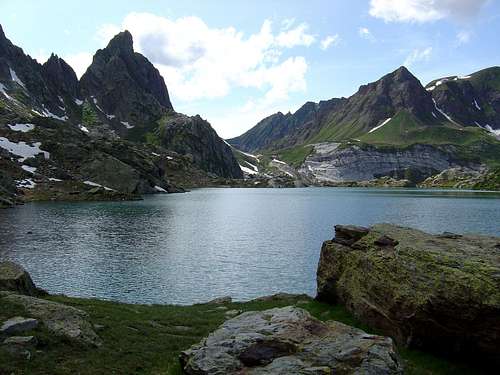 Mountain lake by the Pizzo Campo Tencia