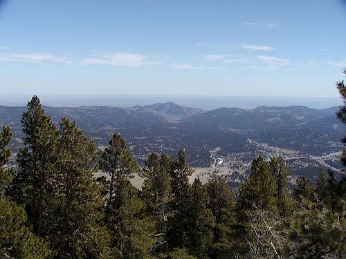 Mount Morrison and the Eastern Plains as seen from Bergen Peak
