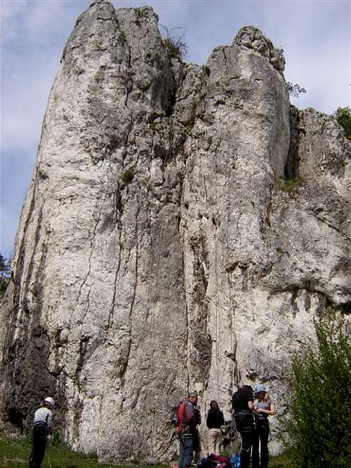 Climbing rocks in Kobylanska Valley near Crakov