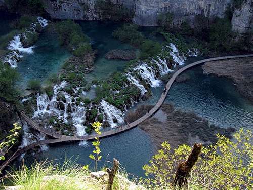 Classic view on Plitvice Lakes.